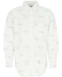 Thom Browne - Animal-Embroidered Long-Sleeve Shirt - Lyst