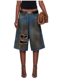 Lu'u Dan - Kriss Kross Denim Shorts - Lyst