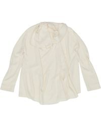 TOTEME - Totême Asymmetric Draped Cady Blouse - Lyst