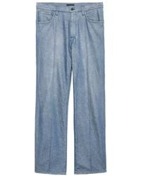 Prada - Logo Patch Straight-Leg Jeans - Lyst