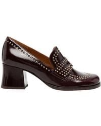 Chie Mihara - Taleah Studded Leather Loafers - Lyst