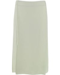 Bottega Veneta - Fluid Satin Skirt - Lyst