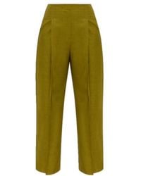 Theory - Wide-Leg Cropped Creased Trousers - Lyst