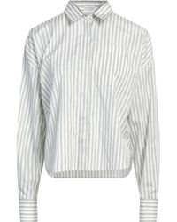 Brunello Cucinelli - Striped Long-Sleeve Shirt - Lyst