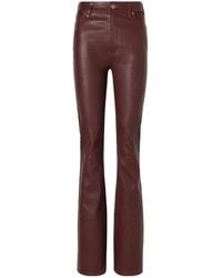 FRAME - Reboot Flared Leather Trousers - Lyst