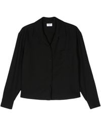 Filippa K - Crepe Cropped Lyocell Shirt - Lyst