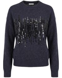 Peserico - Sequin-Embellished Sweater - Lyst