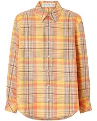 God's True Cashmere - Twilight Checked Linen Shirt - Lyst