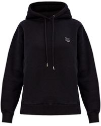 Maison Kitsuné - Maison Kitsuné Bold Fox Head Patch Drawstring Hoodie - Lyst