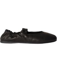 Miu Miu - Ruches Nappa Leather Ballerinas - Lyst