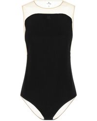 Courreges - Courrèges Ilusion Sunshiel Tulle Bodysuit - Lyst