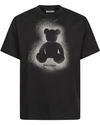 Palm Angels - Spray Bear Printed Crewneck T-Shirt - Lyst