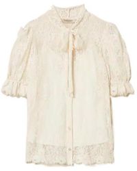 Twinset - Bow-Detailed Lace Shirt - Lyst