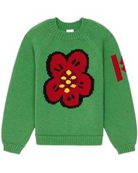 KENZO - 'Varsity' Merino Wool Jumper - Lyst