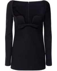 Valentino - Wool Silk Crepe Mini Dress - Lyst