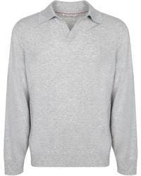 Brunello Cucinelli - Polo-Neck Knitted Jumper - Lyst