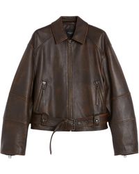 Weekend by Maxmara - Nappa Leather Biker Jacket - Lyst