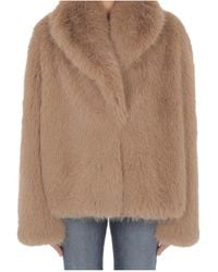 Dondup - Oversized Faux Fur Jacket - Lyst