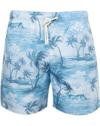 Palm Angels - Sunset Printed Drawstring Swim Shorts - Lyst