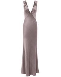 Saint Laurent - Cross-Back V-Neck Dress - Lyst