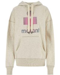 Isabel Marant - Isabel Marant Étoile Logo-Printed Drawstring Hoodie - Lyst