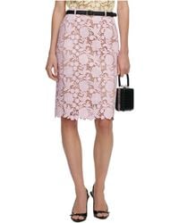 Self-Portrait - Floral Lace Midi Skirt - Lyst