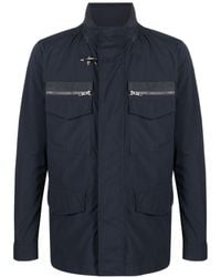 Fay - Pocket Detailed Zip-Fastened High-Neck Jacket - Lyst