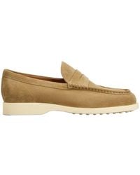 Tod's - Topstitching Penny Loafers - Lyst
