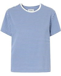 Still Here - Striped Cotton-Jersey T-Shirt - Lyst
