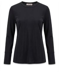 Sportmax - T-Shirt With Round Neck And Long Sleeves - Lyst