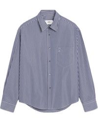 Ami Paris - Ami De Coeur-Embroidered Stripe-Pattern Shirt - Lyst