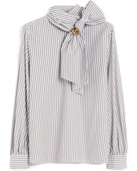Max Mara - Striped Cotton Blouse - Lyst