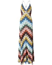 Missoni - Long Dress With V-Neck - Lyst