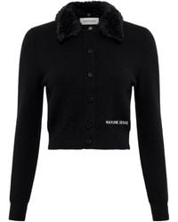 Marine Serre - Wool Cropped Cardigan - Lyst