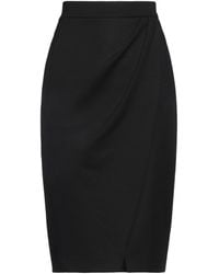 Max Mara - Solid Color Elastic Waist Midi Skirt - Lyst