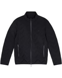 Emporio Armani - Nylon Down Jacket With Zip And Chevron Quilting Essential - Lyst