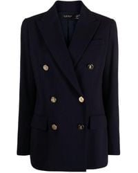 Ralph Lauren - Lauren Double-Breasted Tailored Blazer - Lyst