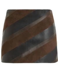 P.A.R.O.S.H. - Leather Mini Skirt With Inserts - Lyst