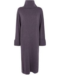 Liviana Conti - Roll-Neck Cashmere Midi Dress - Lyst