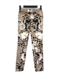 Just Cavalli - Baroque-Pattern Denim Trousers - Lyst