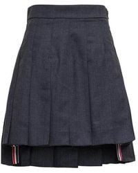 Thom Browne - Pleated Mini Skirt - Lyst