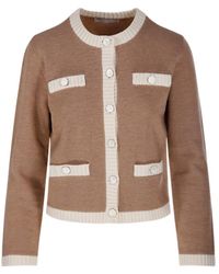 Tory Burch - Kendra Chunky Knit Cardigan - Lyst