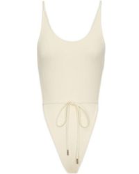 Saint Laurent - Drawstring Backless Swimsuit - Lyst