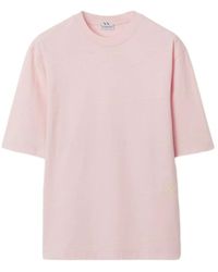 Burberry - Equestrian Knight-Embroidered Striped T-Shirt - Lyst