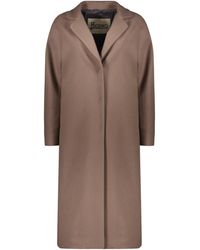 Herno - Lapel-Collar Button-Up Coat - Lyst