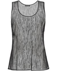 Emporio Armani - Mesh Sleeveless Top - Lyst