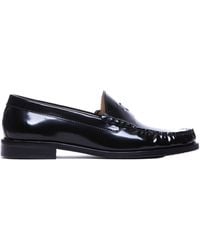 Stuart Weitzman - Round Head Loafer Shoes - Lyst