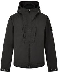 Stone Island - Basic Compass Patch Hooded Functional Jacket - Lyst