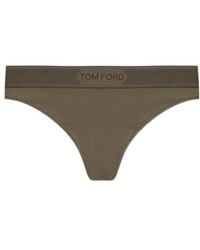 Tom Ford - Logo Waistband Thong Briefs - Lyst