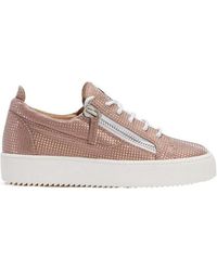 Giuseppe Zanotti - Logo Plaque Lace-Up Sneakers - Lyst